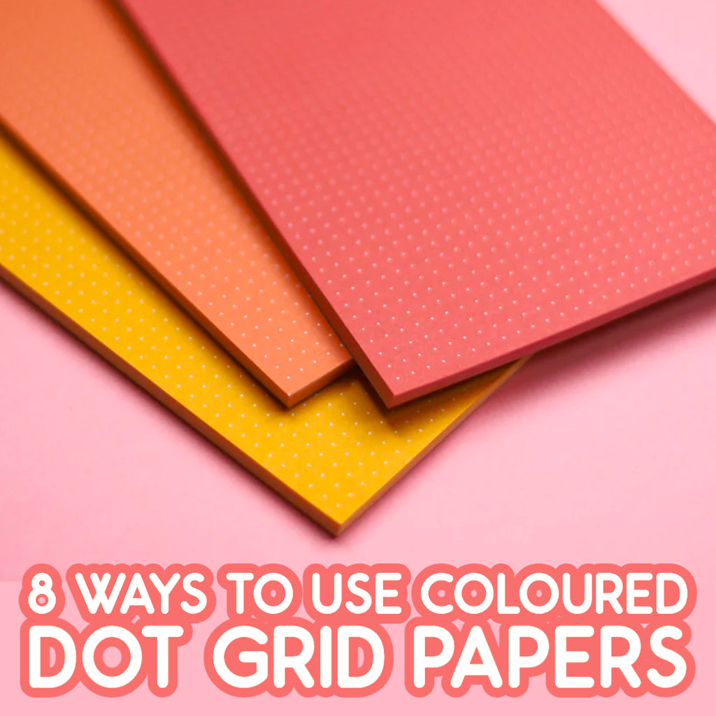 8 ways to use coloured dot grid papers in your bullet journal