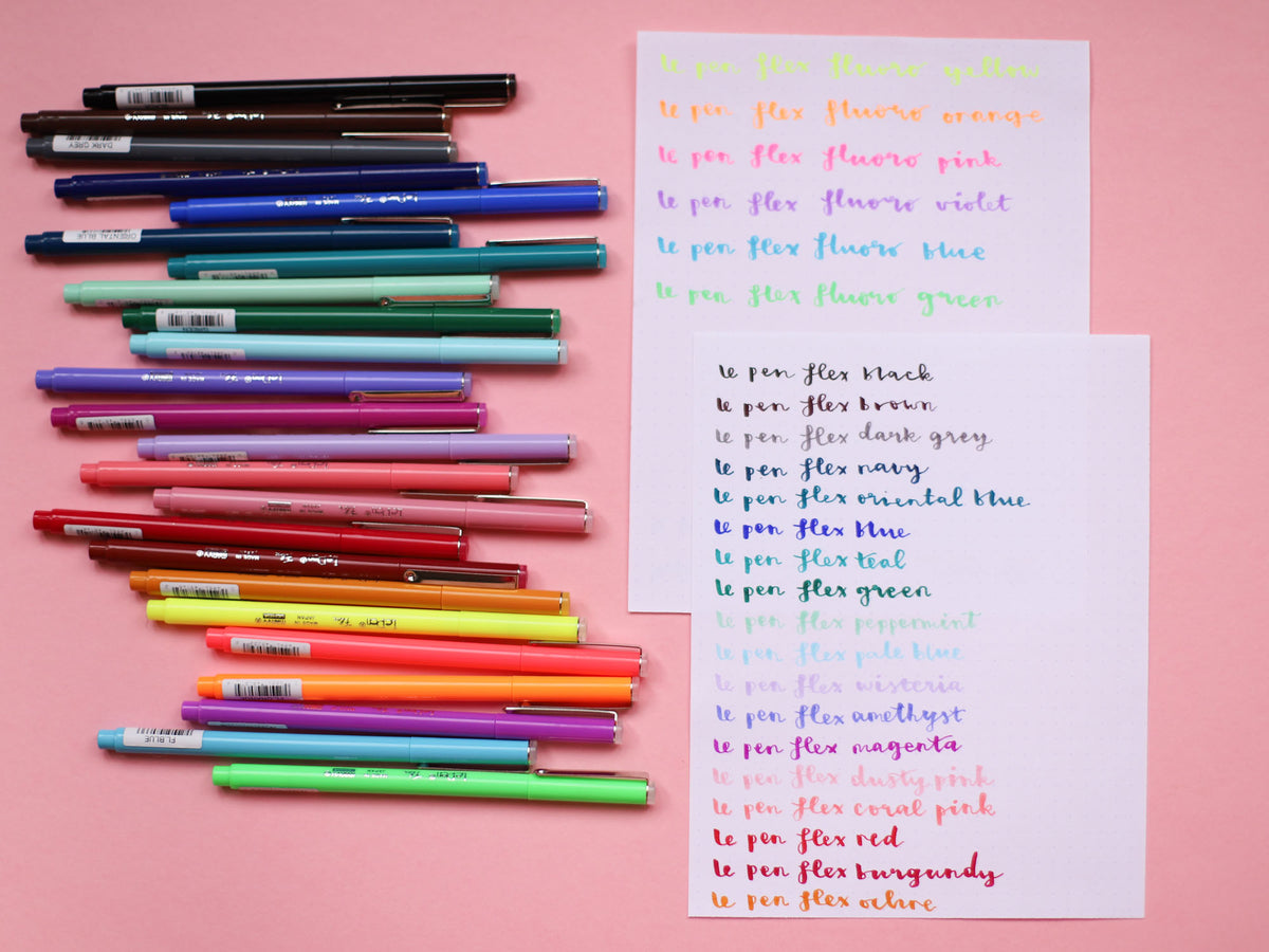 Le Pen Flex Brush Pens Flex Their Skills! - Lettering with Lesley