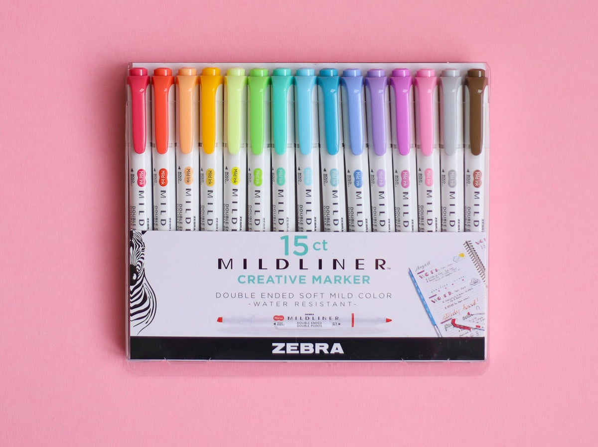 Zebra Mildliner Set Rainbow