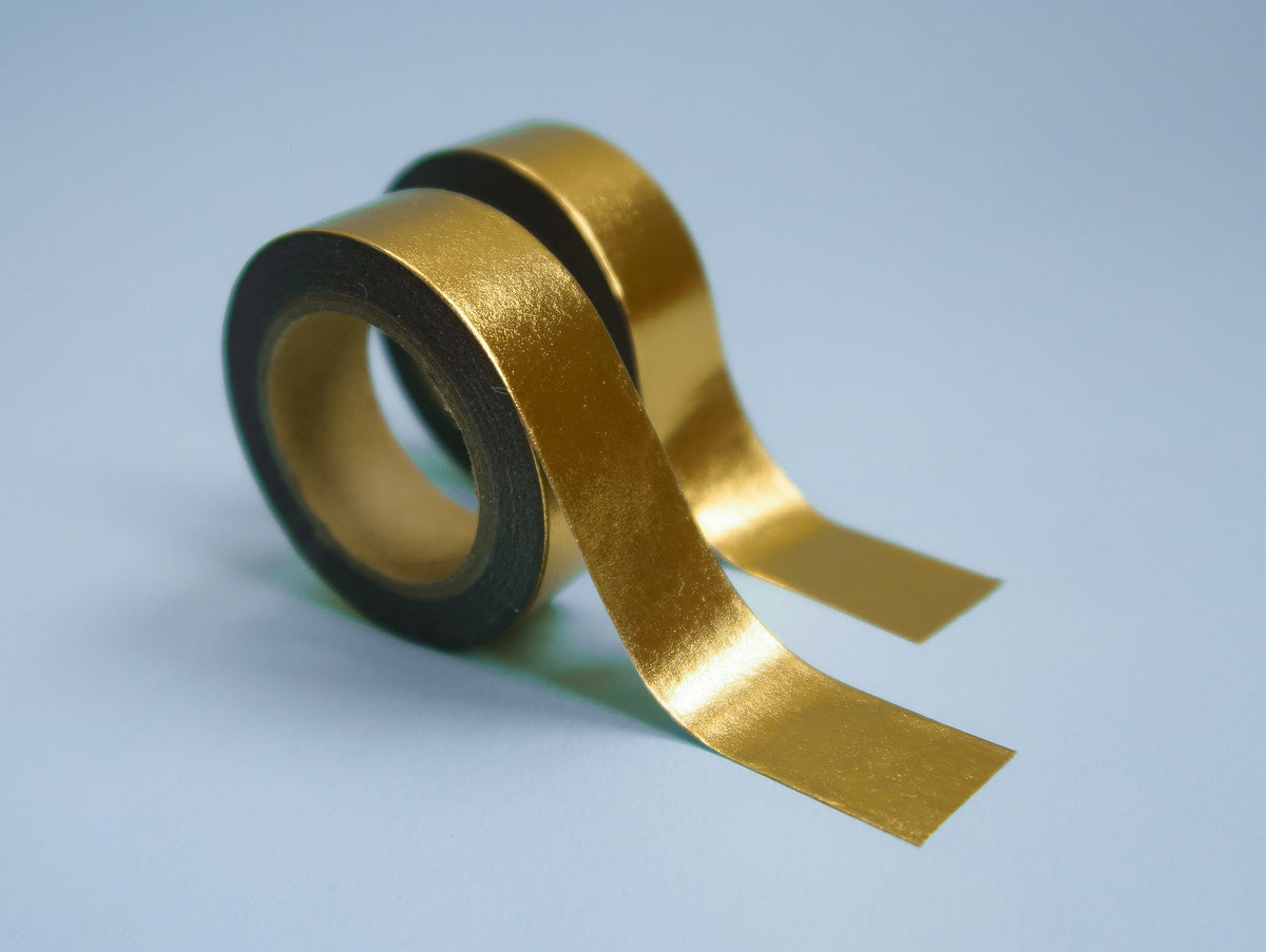Motiv-Klebeband Washi-Tape Hotfoil Gold Donuts, 15 mm, 5 m Rolle