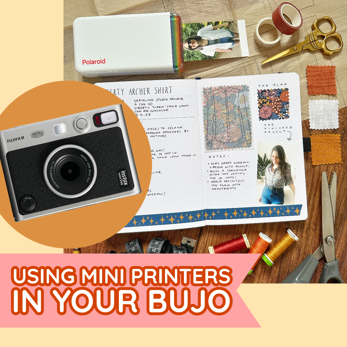 Using a Mini Photo Printer in Your Sewing Journal or Bullet Journal ...