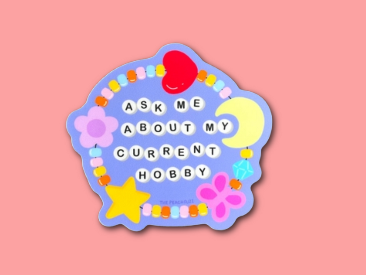 Ask Me About My Current Hobby - Vinyl Sticker | Nikki's Supply Store