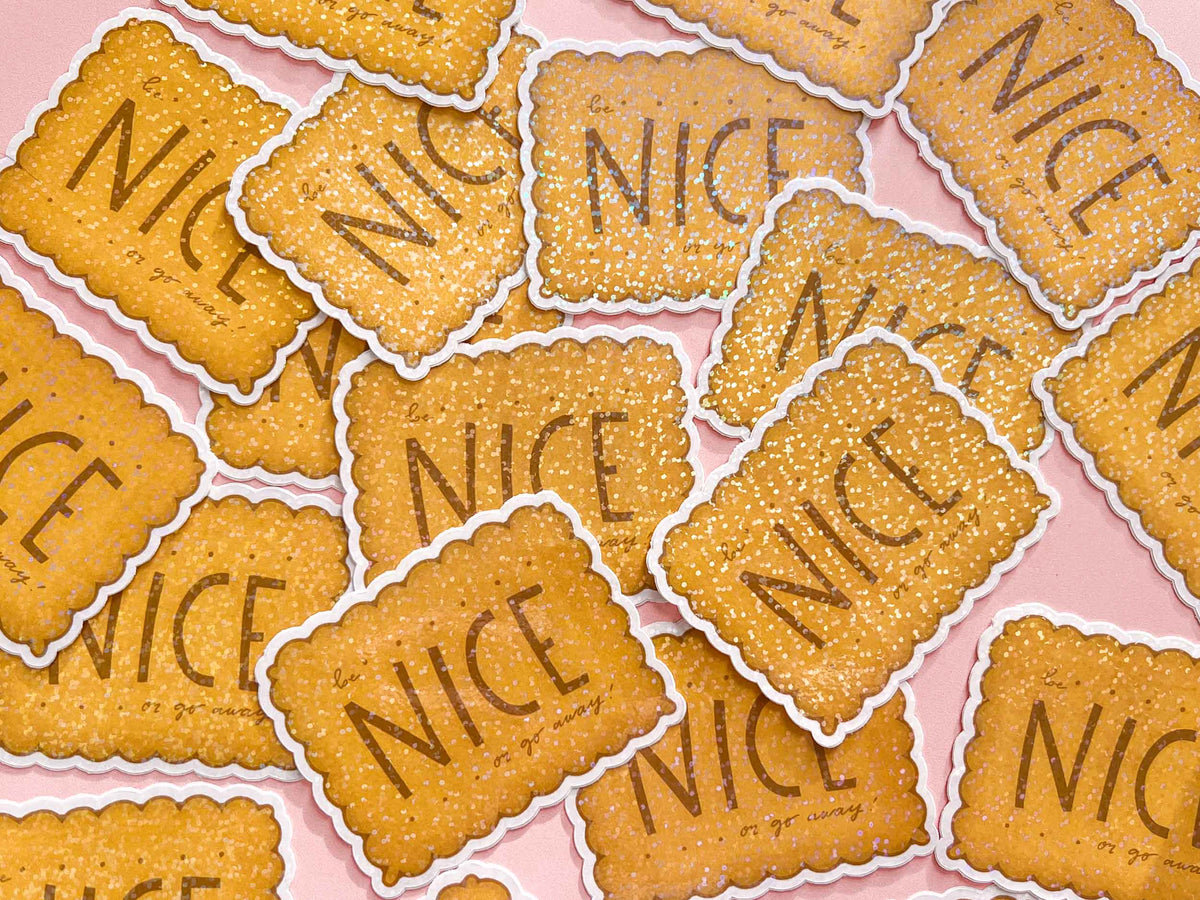 Be Nice Holographic Vinyl Stickers | Nikki's Supply Store