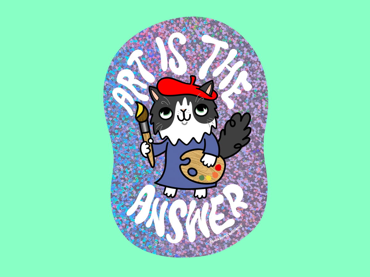 Art is the Answer Vinyl Stickers | Nikki's Supply Store