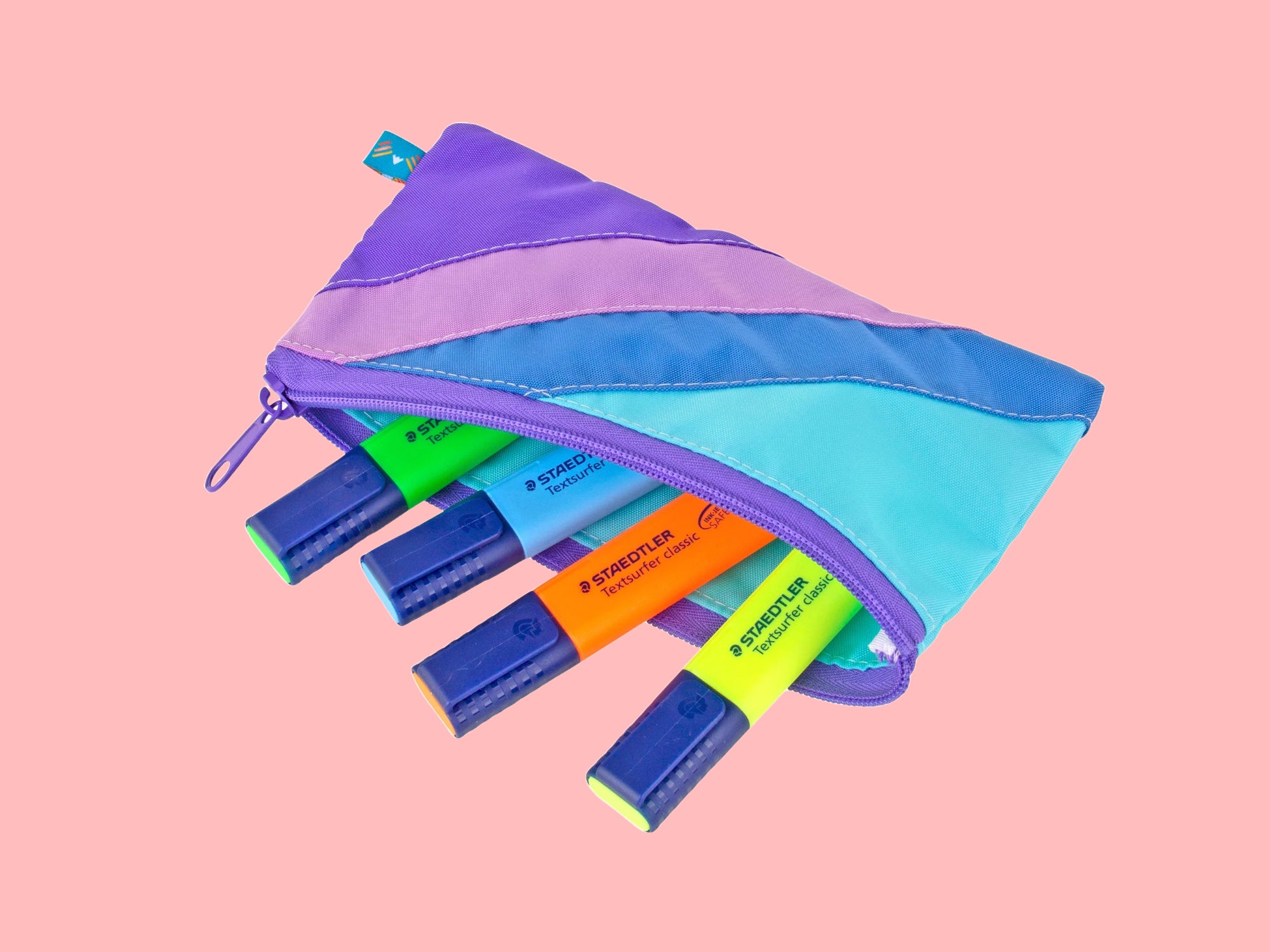 Stripe Pencil Zip Pouch - Cool Effect | Nikki's Supply Store