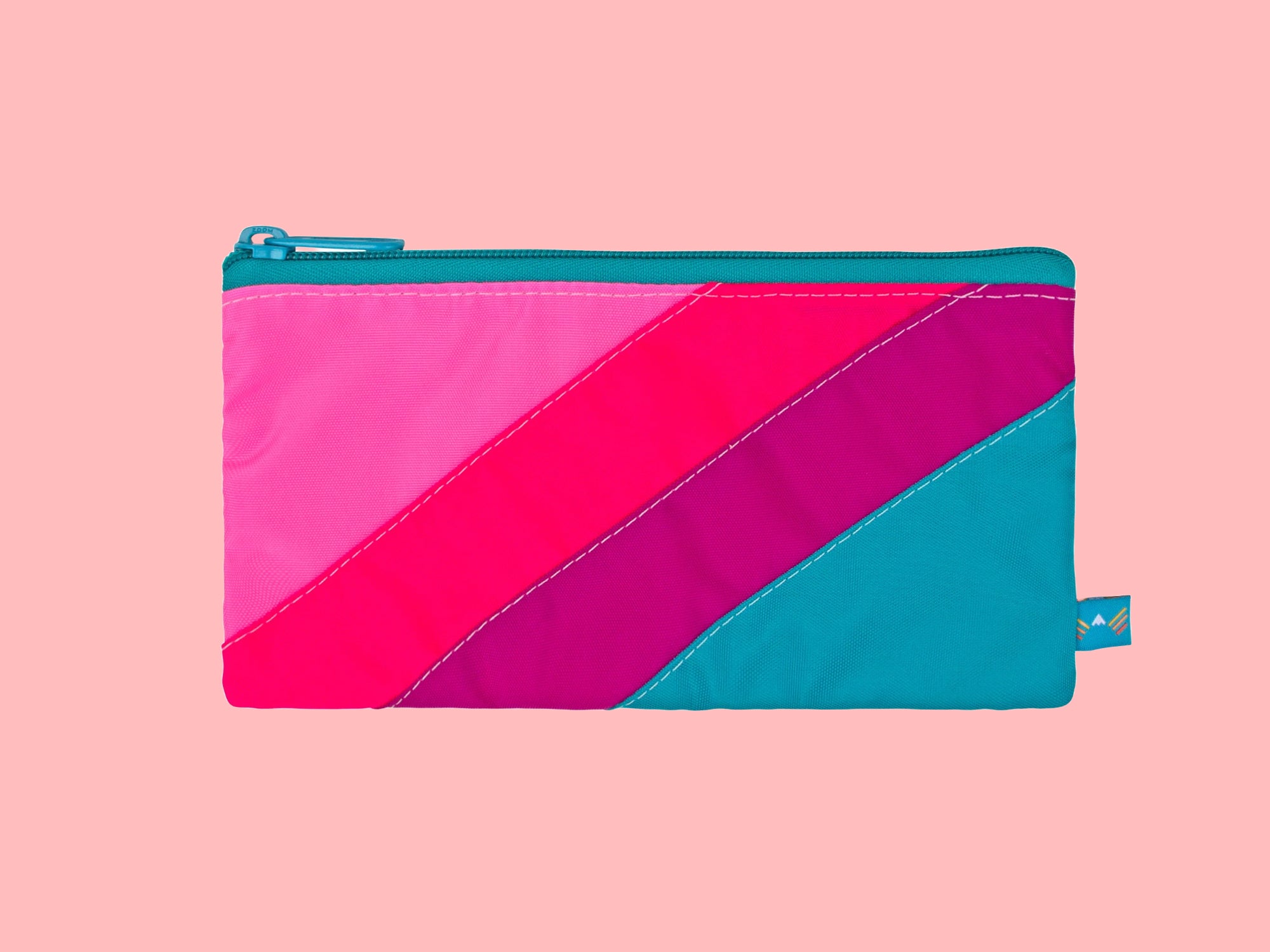 Stripe Pencil Zip Pouch - Crush | Nikki's Supply Store