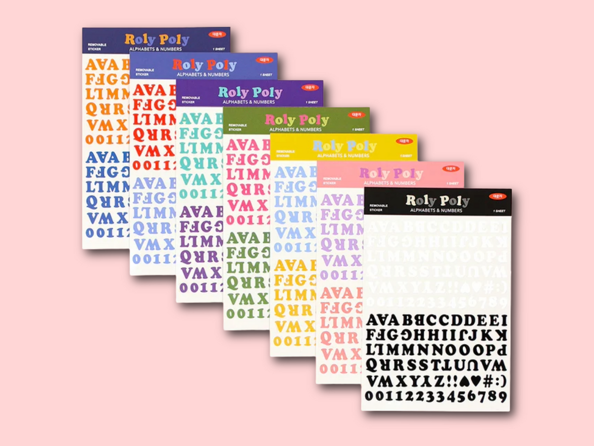 Roly Poly Alphabets & Numbers Sticker Set | Nikki's Supply Store