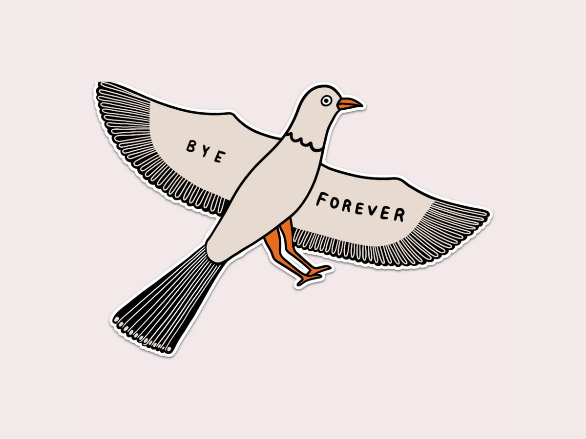 Bye Forever Vinyl Sticker | Nikki's Supply Store