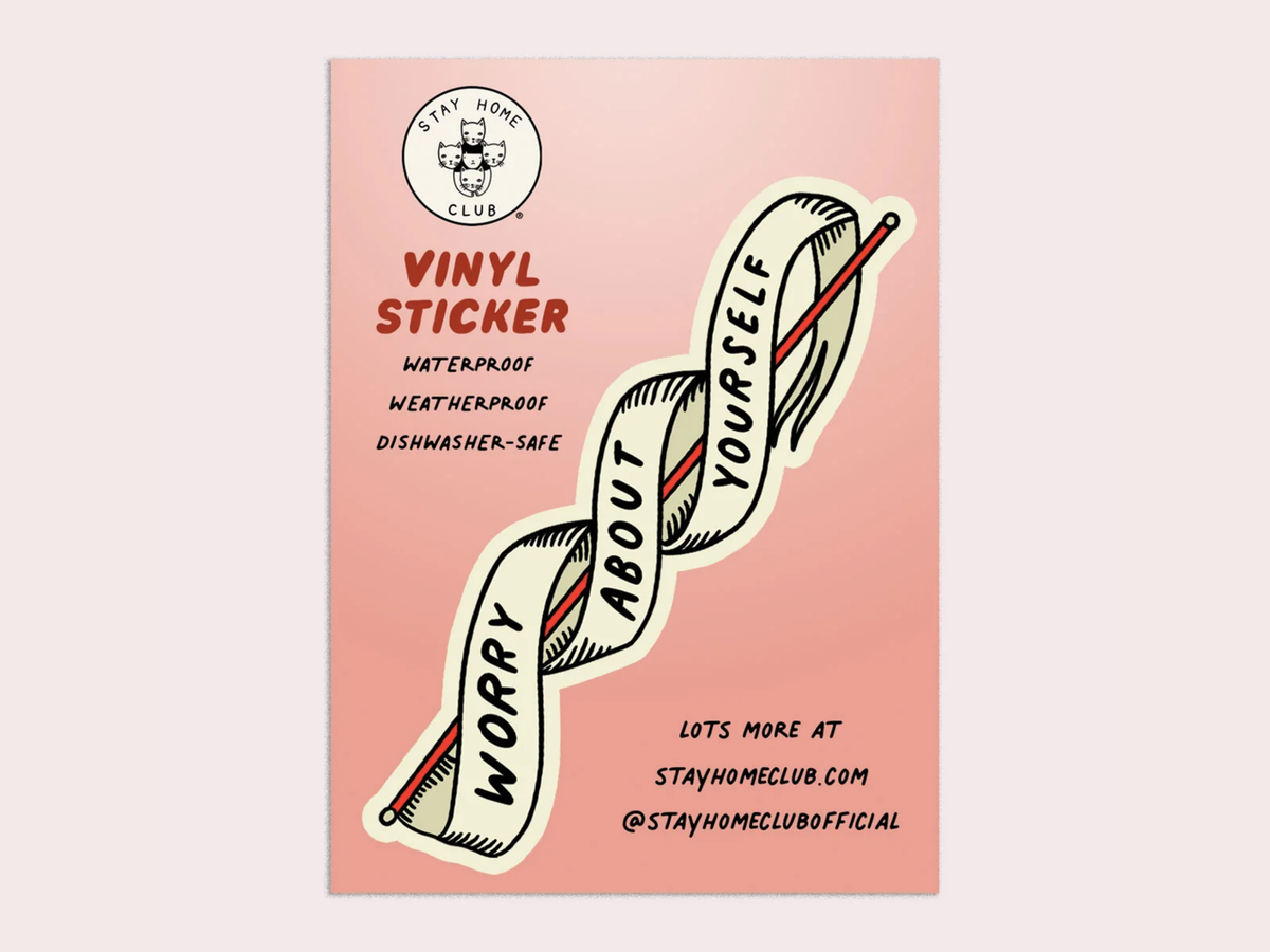 Worry About Yourself Vinyl Sticker | Nikki's Supply Store
