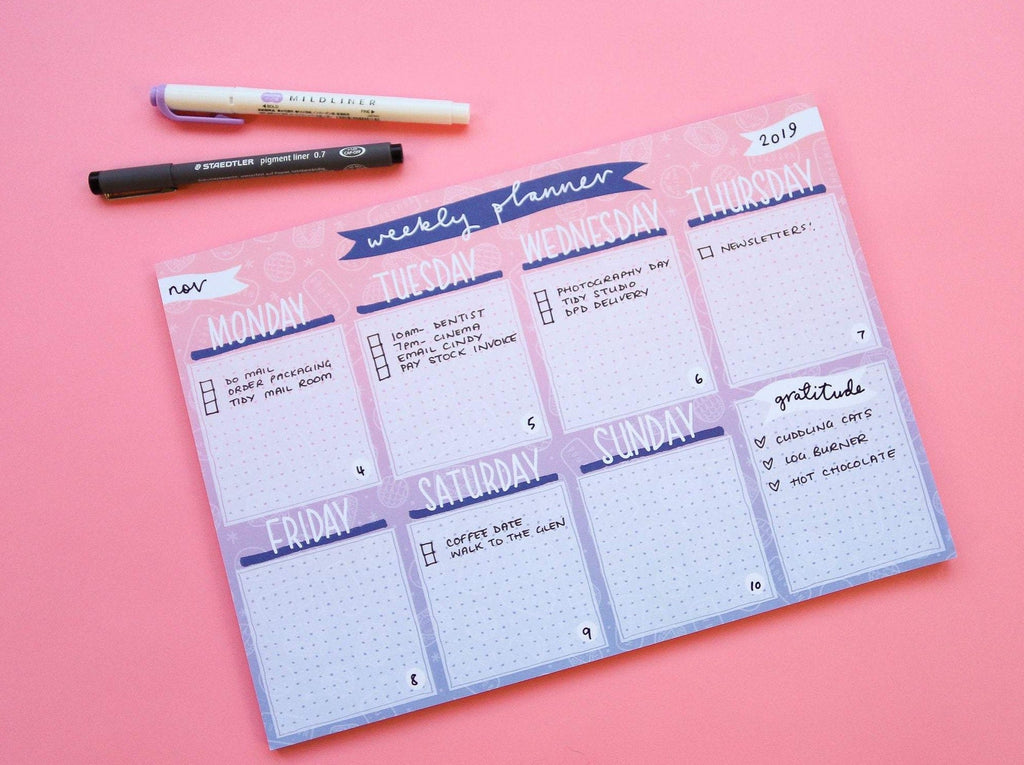 SUPER SECONDS - Ombre Biscuits Weekly Planner Pad - A4