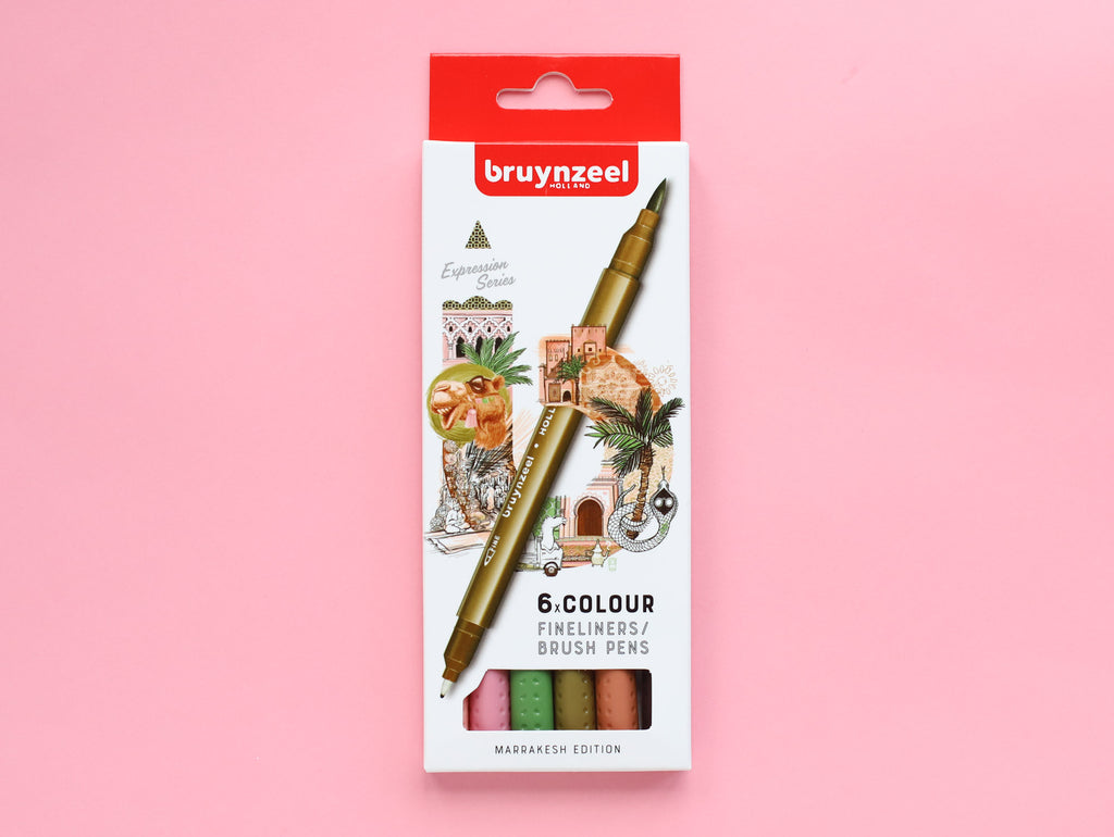 Fineliner / Brush Pen Dual Tip Set - Marrakesh