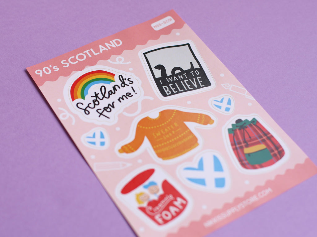 A5 Sticker Sheet - 90's Scotland