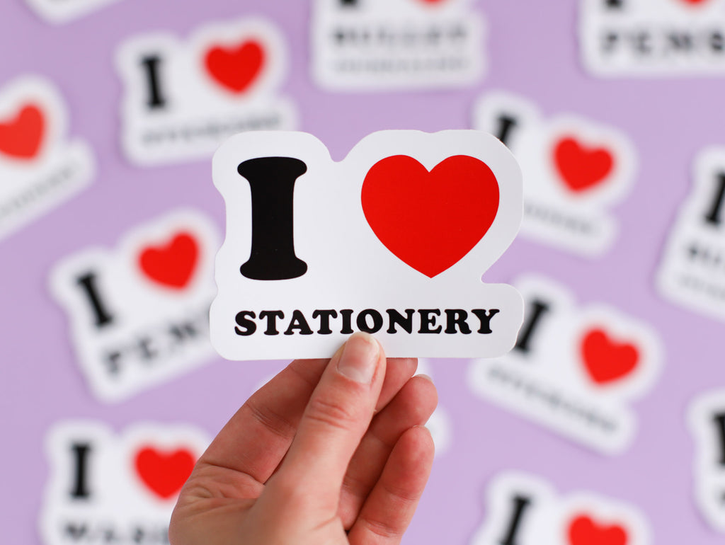 I ❤️ Stationery ETC Vinyl Stickers