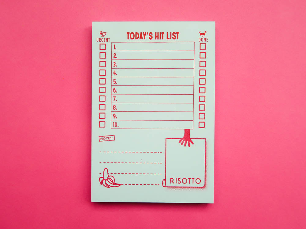 Hitlist Paper Format Risotto Studio Hit List Notepad - A6 | Nikki's Supply Store