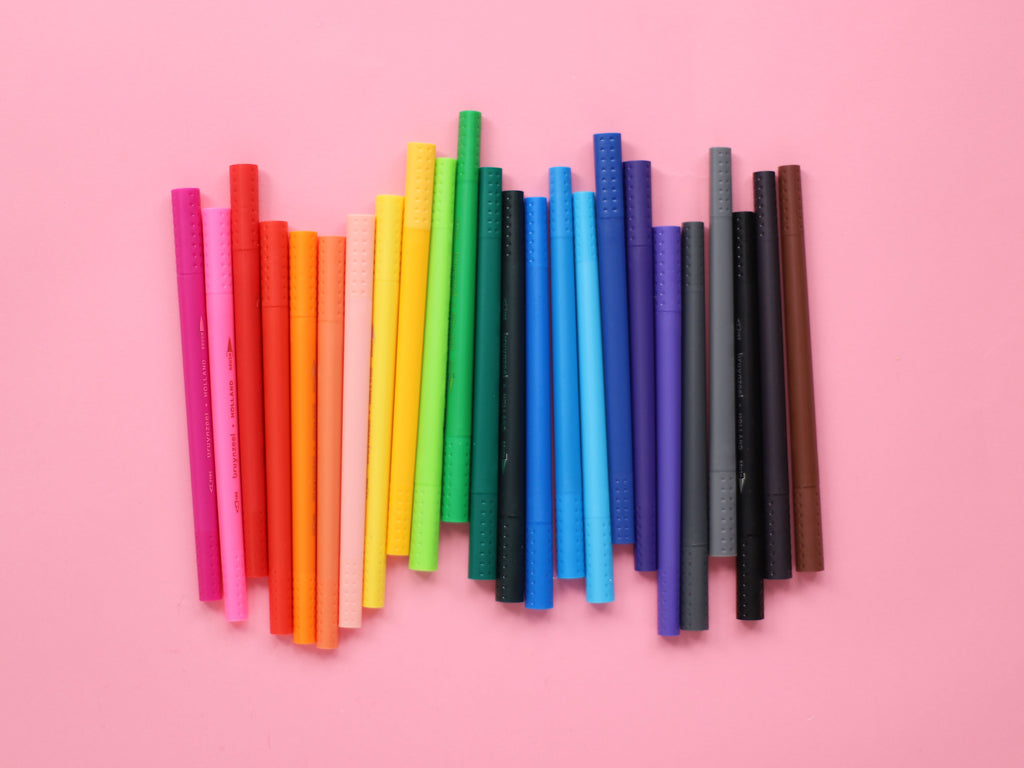 Fineliner / Brush Pen Dual Tip Set - 24 pack Rainbow