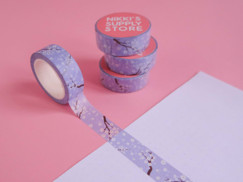 Printed Washi Tape Set of 12 Cherry Pink Party - Anandha Stationery Stores