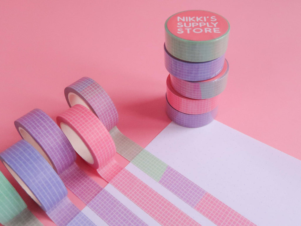 Perfect Pastels Grid Washi Tape