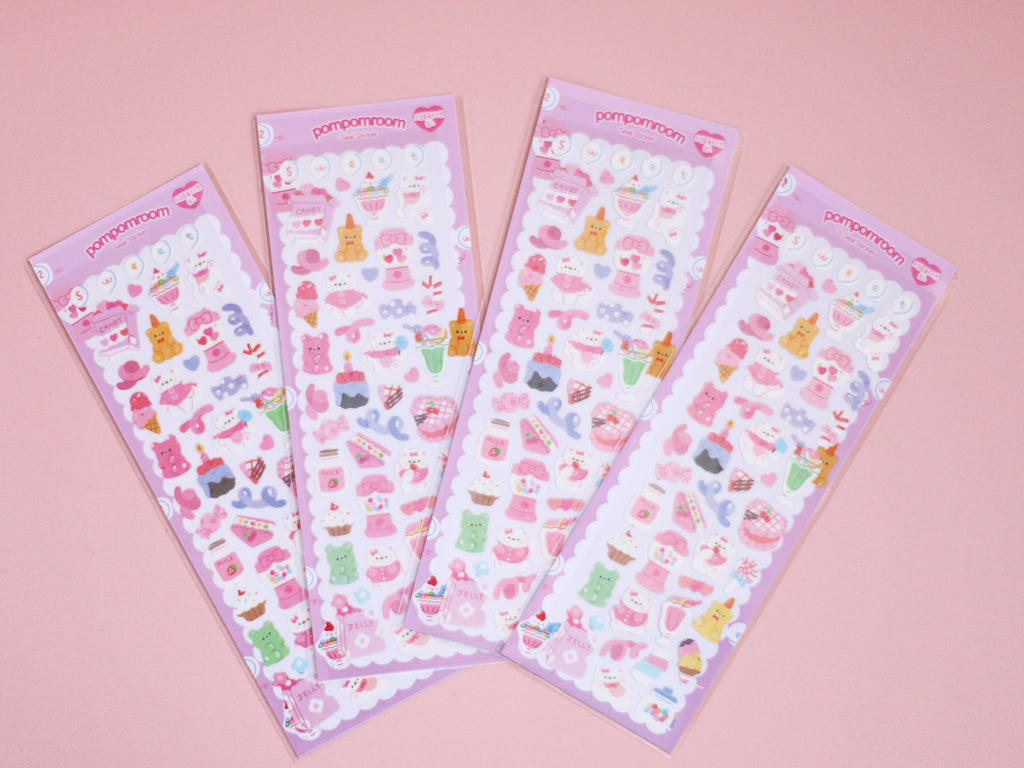 Candy Kittens & Gummy Bears Stickers