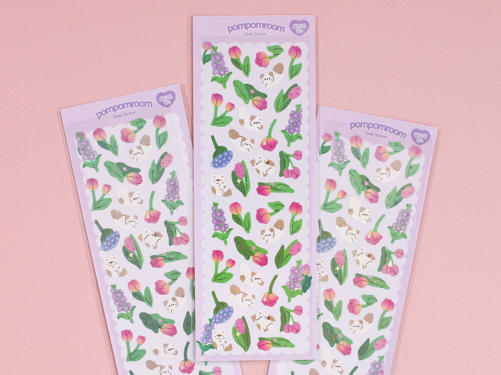 Ragdoll Kitties & Spring Blooms Stickers
