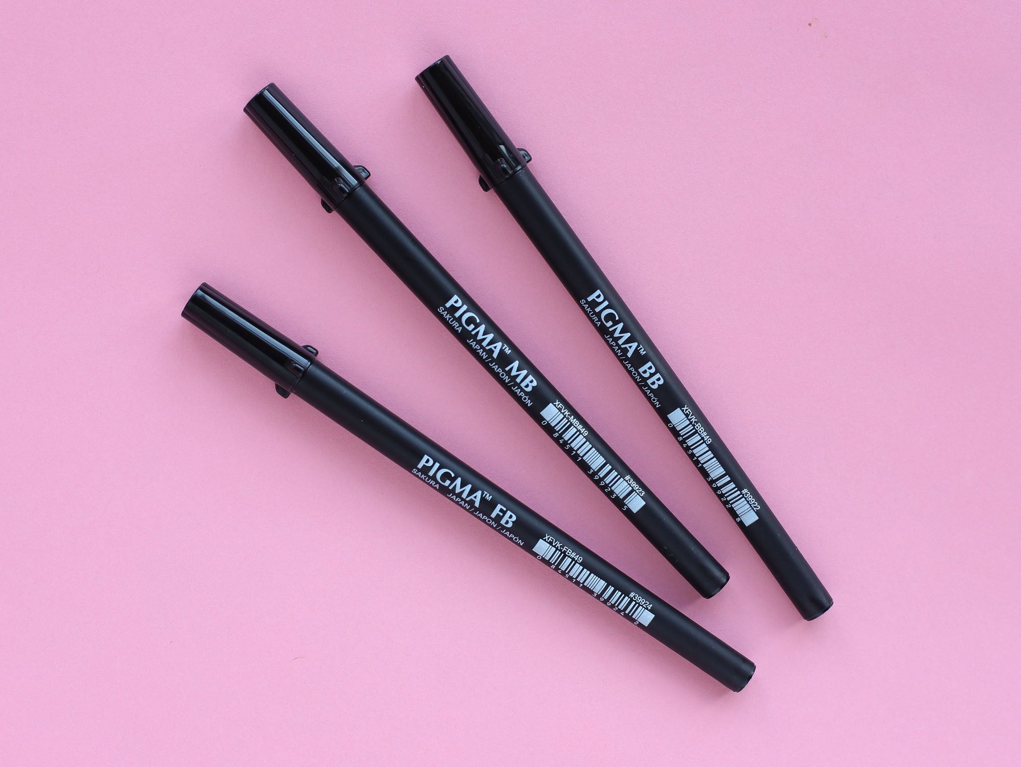 Set 3 Markere - Sakura - Pigma Brush - 3 Sizes - Black - Royal Talens - View #3