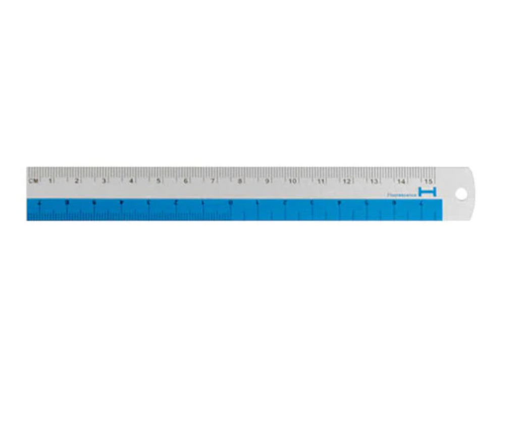 Small Metal Ruller Aluminium Mini Metal Ruler - 15cm | Nikki's Supply Store