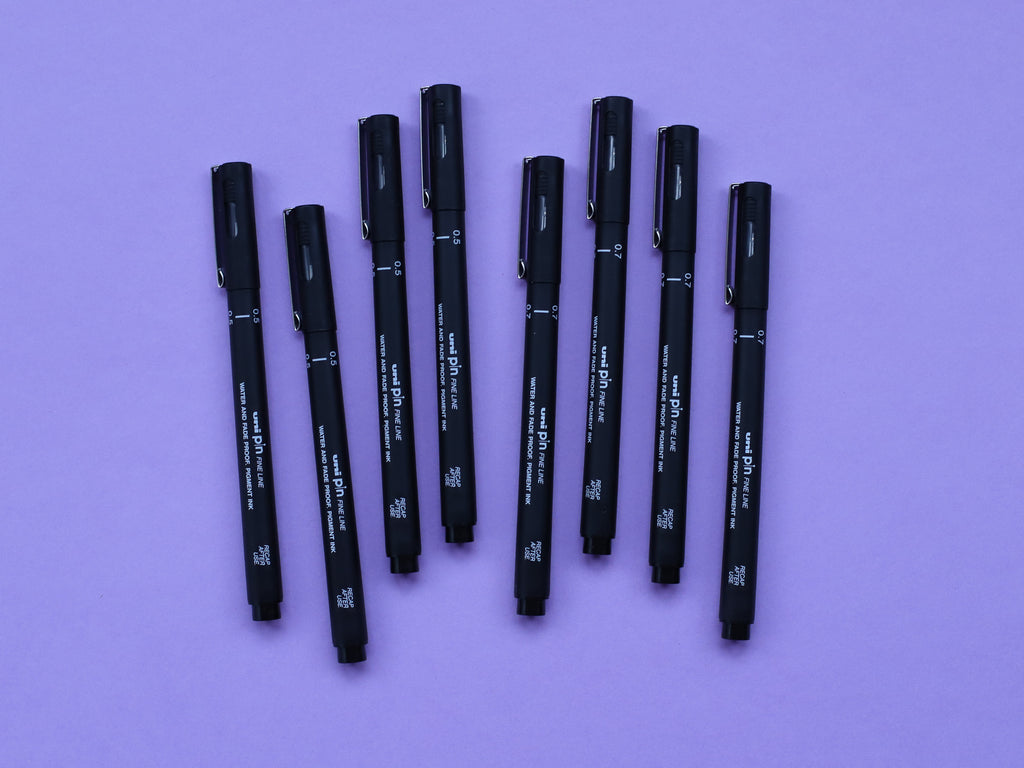 Uni Pin Fine Line Black Pen