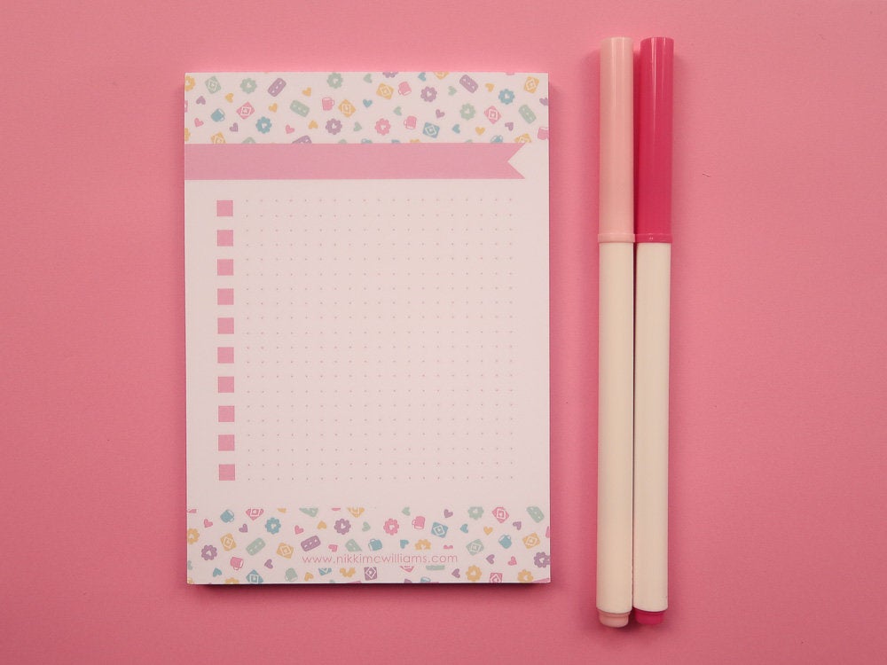 Pastel Biscuits To-Do list Notepad - A6