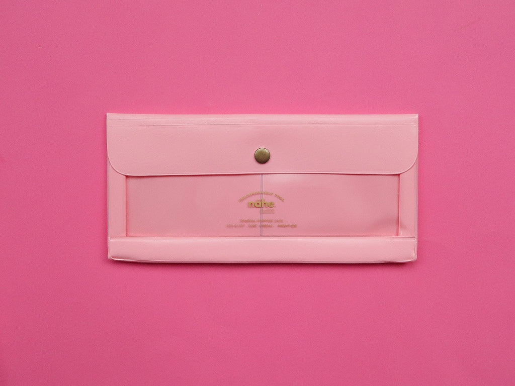 Nahe Vinyl Stationery Pouch - Pink