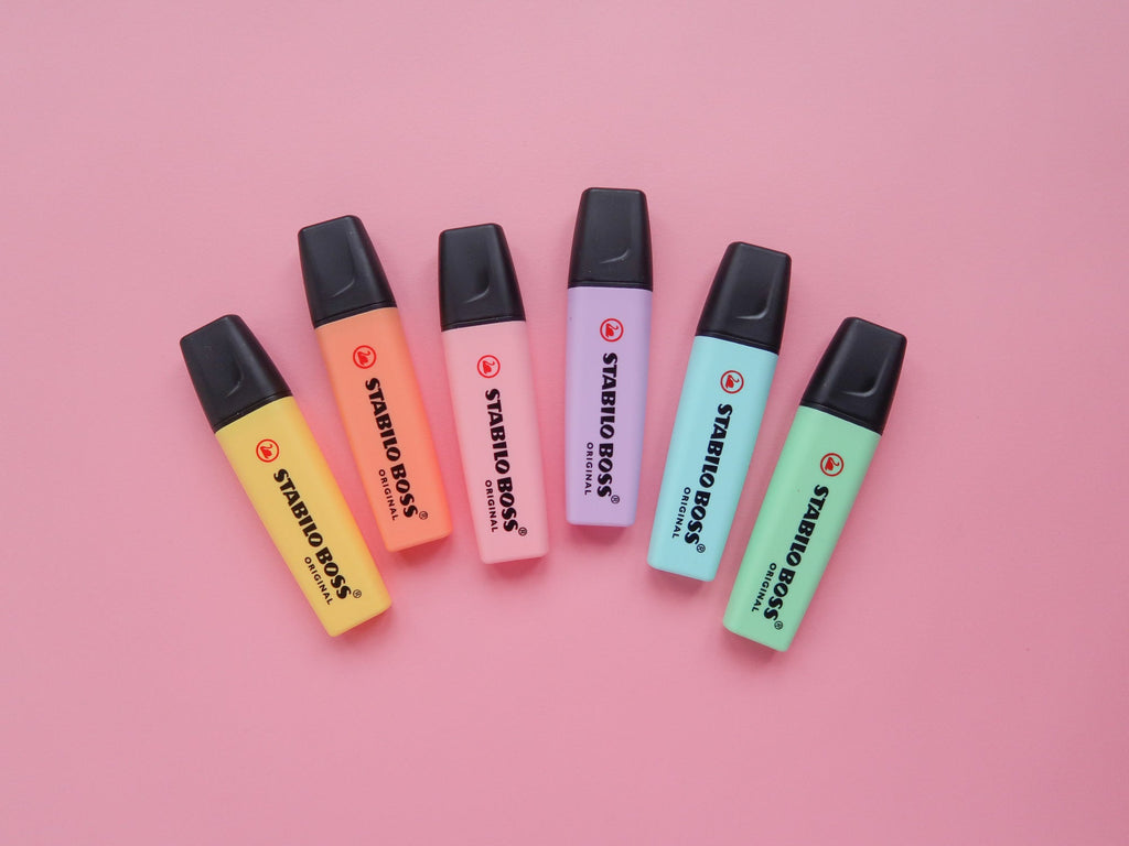 Pack of 6 Stabilo Boss Pastel Highlighters