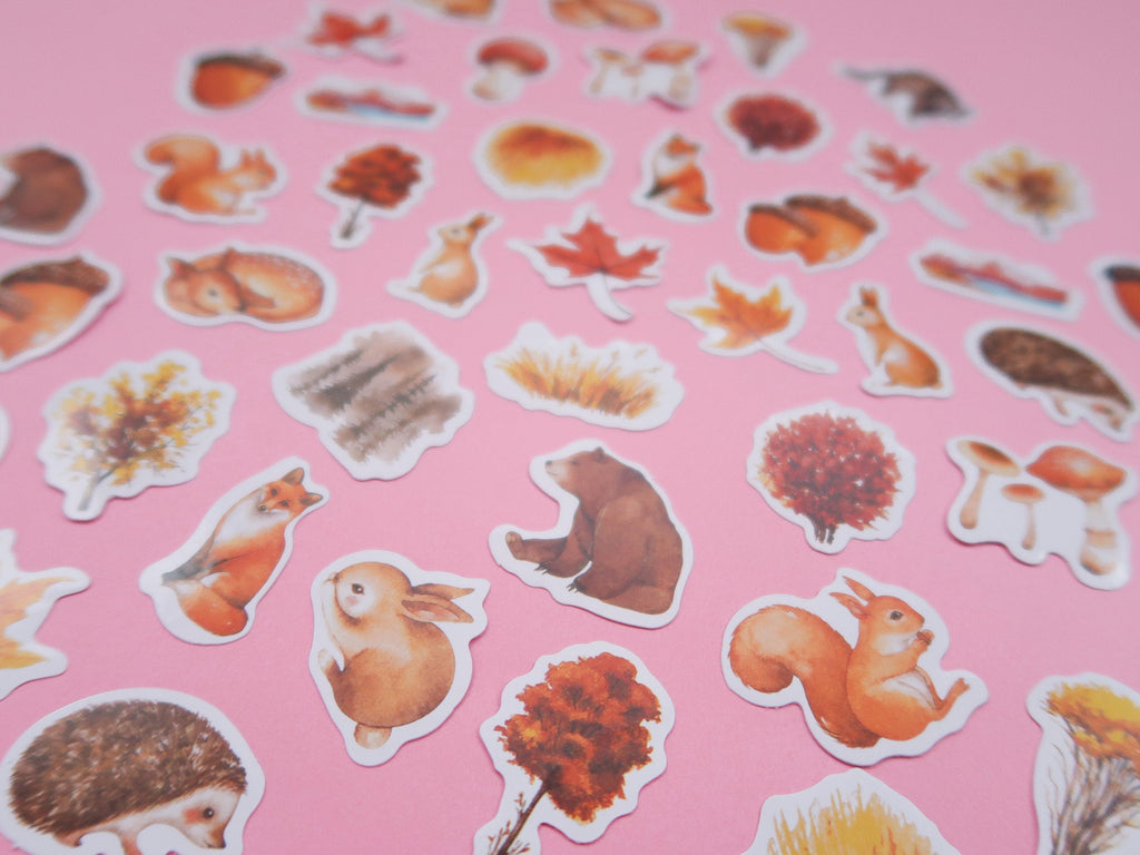 Woodland Nature Paper Stickers
