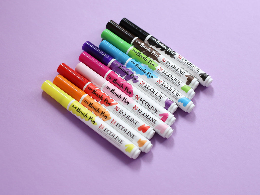 Colorful Ecoline Watercolor Brush Pens – Kelly Creates