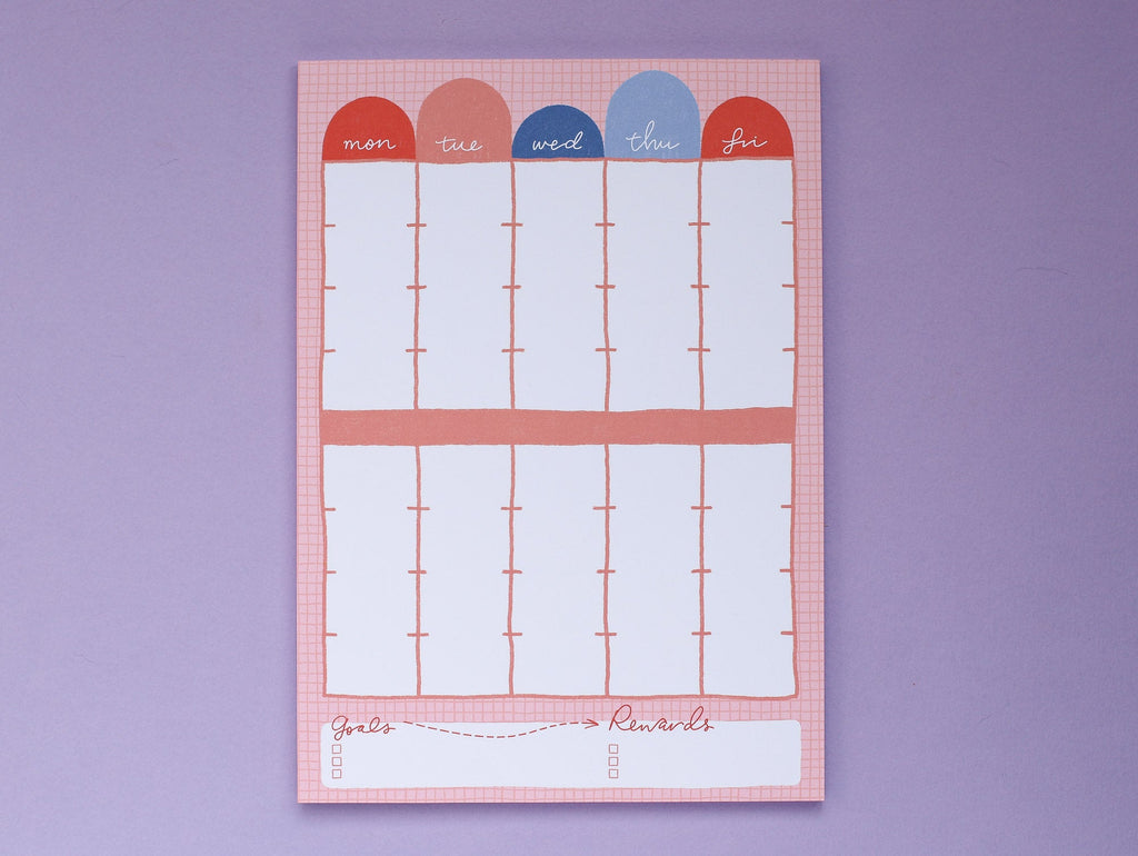 Weekly Time Blocking Planner Pad - A4